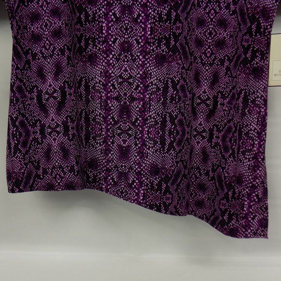 Dana Buchman Purple Snakeskin Print Nouveau Safari Top Size XL NWT - Picture 2 of 10